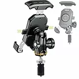iMESTOU Motorrad Gabelschaft Handyhalterung, Diebstahlsicherung, 1' Kugel Handyhalterung mit Doppelsteckdosenarm Passt auf RAM B-Komponenten 720° Drehbar für 3,5'-6,8' Handys