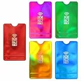 GEEHUA 10 Stück RFID Blocker Kartenhülle, Kreditkartenhülle RFID Blockierende Hüllen RFID Kartenschutzhalter Identitätsdiebstahl Prävention für Frauen und Männer (5 Farben)