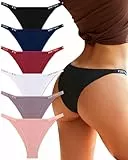 FINETOO 6er Pack Brazilian Slip Damen Baumwoll Unterwäsche Frauen Set Brasilien Slips Sport Hipster Sexy Panties Unterhose Mehrpack S-XL