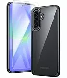 FNTCASE für Samsung Galaxy A36-5G Hülle: Militär Fallschutz Anti Vergilbung Hülle - Robuste langlebige stoßfeste Schutzhülle Transparente Fälle - 6,7 Zoll (Schwarz)