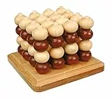 small foot 'Vier in einer Reihe in 3D' aus Holz, strategisches Brettspiel auf mehreren Ebenen für zwei Personen, 4462