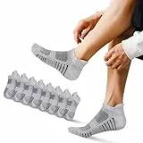 EKSHER Sneaker Socken Damen 39-42 Baumwolle 8 Paar Kurze Socken Herren 39-42 Grau Sneakersocken Laufsocken Sportsocken Kurzsocken Tennissocken Anti Schweiß Running Socks Atmungsaktive Strümpfe