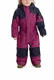 Killtec Schneeanzug Kinder Kesley Mini - Skioverall mit Kapuze - 10.000 mm Wassersäule - Skianzug für Jungen und Mädchen, pflaume, 122/128