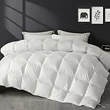 SAPHREAS Daunendecke Ganzjahres für Allergiker, Baumwollgewebe mit Daunen & Federn Füllung, Oeko-Tex, RDS Zertifiziert für Tierwohl weiße Bettdecke 220x240 cm