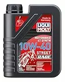 LIQUI MOLY Motorbike 4T Synth 10W-40 Street Race | 1 L | Motorrad 4-Takt-Öl | Art.-Nr.: 20753, farblos