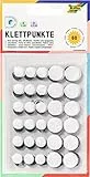 folia 2306 - Klettpunkte selbstklebend, 60 Stück, davon je 12 Stück Ø 15 mm und 18 Stück Ø 10 mm in schwarz und weiß, kleben auf allen glatten Flächen