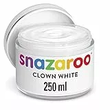 Snazaroo 1198210 Kinderschminke, hautfreundliche hypoallergene Gesichtschminke auf Wasserbasis, Weiß, 250 ml