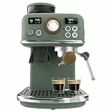 Cecotec Espressomaschine Power Espresso 20 Tradizionale Grind. 1500 W, 20 Bar, PID-Temperatur, Thermoblock, integriertes Mahlwerk, Cold-Brew, Milchschäumer, 1,8 L, Manometer
