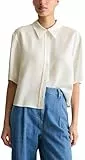 Marc OߴPolo Denim Damen Kurzarmbluse Cropped Relaxed Fit, Weiß (Silky White), XS