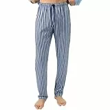Mey - Graphic Stripes - Schlafanzug Hose (L Far Blue)