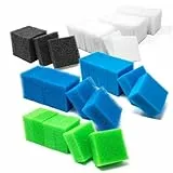 VIALIA 74x Filterschwamm Aquarium kompatibel mit Juwel Compact BioFlow 3.0/ M, 6X Kohlefilter, 6X Grobfilter, 6X Nitrat, 6X Feinfilter, 50x Polyfilter, Aquarium Schwämme