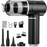Piarhlie Handstaubsauger Akku Kabellos 30kPa - Mini Auto Staubsauger mit Bürstenloser Motor Stark Autostaubsauger Handsauger für Autos, Büros, Schlafzimmer, Küche, Wohnzimmer (Optimiert)