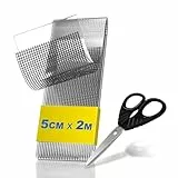 teeppo Fliegengitter Reparatur Klebeband Set 2m - Insektenschutz Fliegengitter Reparatur Set - Stark Selbstklebend Glasfaser - Verhindern Moskitos Insekten - Inklusive Schere - Grau (2 m x 5 cm)
