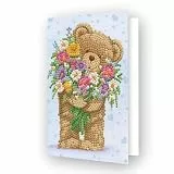 DIAMOND DOTZ DDG.030 - Original Diamond Painting Gru?karte Bunch of Love, Postkarte 12,6 x 17,7 cm, Kreativset mit 1.411 Diamant Mosaiksteinen, DIY Malset f?r Erwachsene und Kinder ab 8 Jahren