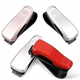 Xinjoduz Brillenhalter Auto Sonnenbrille Halterung Auto 4 Stück Universal Brillenhalterung Minimalistischer Für Sonnenblende Brillenetui Mit Ticket-Kartenclip (Schwarz Rosa Rot Silber)
