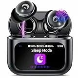 Bluetooth Kopfhörer, Mini 48H Schlafkopfhörer Bluetooth 5.4 mit Touchscreen, 2025 Neue in Ear Kopfhörer Kabellos mit ENC Noise Cancelling, IPX7 Ohrhörer mit Immersiver Deep Bass Ohrhörer/5 EQ-Modus