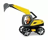 Lena 04531 - TRUXX² Bagger, Baustellenfahrzeug ca. 35 cm, robuster Schaufelbagger mit funktionstüchtiger Schaufel und vollbeweglicher Spielfigur, für Kinder ab 2 Jahre, Sandbagger gelb