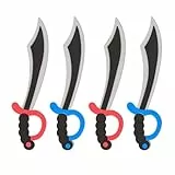 Relaxdays 8 x Piratensäbel im Set, Schaumstoff, Karneval, Fasching, Halloween, für Kinder, Piratenschwert, 41 cm lang, bunt