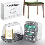 Stuhlbeinkappen rechteckige, Bodenschoner für Stühle, Schutzkappen für Stuhlbeine mit Filz,Silikon Stuhlbeinschoner Zum Schutz von Böden, für Bett, Stuhl, Möbelbeinschoner für Hartholzböden.