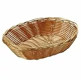 Kesper | Brot- und Obstkorb, 10er Pack, Material: Kunststoffgeflecht, Maße: 24 x 20cm/ Höhe: 6cm, Farbe: Braun|1783315