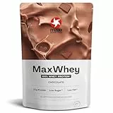 MaxiNutrition 100% Whey Premium-Proteinpulver Chocolate 420g, ohne künstliche Aromen, Eiweißpulver aus 100% Molke, ergibt 14 Protein-Shakes à 23g Eiweiß, low carb, inkl. Vitamin B6, Made in Germany