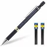 APXEL Druckbleistift Set, 0,7mm Bleistift mit 2 Tuben HB Minen(24 Stück), Druckmechanik Mechanischer Metall Bleistift Minenbleistift für Schüler Schreiben Studenten Büro Zeichnen