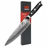 SHAN ZU Damastmesser Kochmesser 67 Schichten Damaststahl Küchenmesser mit G10 Griff 20CM - PRO Series