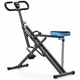 MERACH 2 IN 1 Kniebeugen Rudergerät, Faltbare Kniebeugenmaschine, Glute Machine für den Gesäß, Bein und Core Training, 10 Min Aufbau für Zuhause und Fitnessstudio, Max Belastung 160 KG – R07 Grau