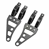 Gabel-Scheinwerfer-Halterung, Akozon Schwarze Montage, Universelles Zubehör, CNC-Aluminiumlegierung, Passend für Autos, Suzuki, Scheinwerferhalter, Motorrad, Powersports-Gabelhalterungen, 41 Mm, Ersa