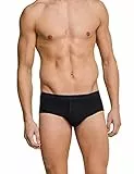 Schiesser Herren Sportslip Mit Eingriff - Original Feinripp Slip, Schwarz_005128, M EU