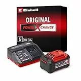 Original Einhell Starter Kit 5,2 Ah Akku und Fastcharger Power X-Change (Li-Ion, 18 V, 80 min Ladezeit, passend für alle Power X-Change Geräte)