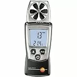 Testo 0560 4101 410-1 Flügelrad-Anemometer mit integriertem NTC Luft-Thermometer, inklusive Schutzkappe, Kalibrier-Protokoll und Batterien