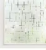 rabbitgoo Fensterfolie Statisch Haftend Sichtschutzfolie Selbstklebend Klebefolie Milchglasfolie Fenster Folie Milchglas Dekofolie für Bad Küche Anti-UV Kreuz 44.5 x 200 cm