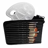 HOODANCOS Maler Pinselset Mit Zeichenplatte Acryl Pinselset Für Malen Und Zeichnen Mit Verschiedenen Pinselgrößen Und Malstiften Platte