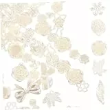 SEWACC Resin Flatback Perlen Set Weiß Mixed Styles Perlen für Schmuckherstellung Nail Art und DIY Basteln Schmuck Zubehör für Perlenweben und Auffädeln