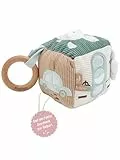 wunderwunsch Jollein Stoffwürfel personalisiert. Spielwürfel Baby, Motorikspielzeug für Kinder, Geschenk zur Geburt, Motorikwürfel, Kuscheltier, Spielzeug (Auto)