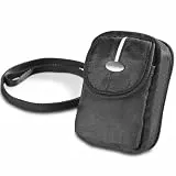 Mantona Jaspis Kompaktkamera-Tasche (inkl. Tragegurt und Gürtelschlaufe) schwarz