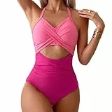 XDSP Damen Badeanzug Badeanzüge Sport Bademode Plus Size Badebekleidung Einteiler Sport Badeanzüge für Damen Bademode Push up Sexy Badeanzug Damen Modische Monokini Größe One Piece Swimsuits