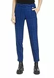 Tamaris Damen Ariana Cigarette Suit Pants, Blueberry Houndstooth Check, 38