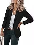 Cicy Bell Damen Casual Blazer Offene Front Langarm Arbeit Büro Jacken Blazer Schwarz M
