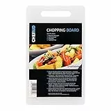 Chef Aid Schneidebrett 25 x 15 cm aus Kunststoff Kompaktes Küchenbrett Leicht und Beidseitig Nutzbar für Gemüse Obst Brot Käse Fleisch Vorbereiten und Servieren