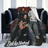 Gtdvdjdjdv Tokio Überwurfdecke mit Musikband, warm, gemütlich, Plüsch-Bettdecke, Sofa, Bett, Couch, Dekoration, Geschenke für Männer, Frauen und Kinder, 152,4 x 127,7 cm