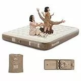 Naturehike Luftmatratze 3 Personen mit wiederaufladbarer elektrischer Luftpumpe 200×180×25cm Selbstaufblasbare Luftbett 450kg MAX Premium-Gästebett Camping- und Heimgebrauch aufblasbare Matratze
