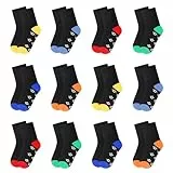 Libella 12 Paar Kindersocken Sportsocken Junge Wintersocken Langesocken Laufsocken Fußball Design Baumwolle 2892 35-38