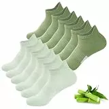 inaWarm Bambus Sneaker Socken Damen 39-42 35-38, 6 Paar Atmungsaktive Sportsocken, Kurze Laufsocken Damen Geschenk mit Geschenkbox 39-42 Grünes Set