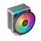 Mars Gaming MCPU44, Dual ARGB CPU Kühlkörper, 4 Heatpipes HCT, TDP 160W, Ultra-quiet PWM 11cm Lüfter, Schwarz