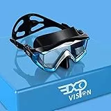 Schnorchel Taucherbrille HD Pano 3 Fensteransicht Erwachsene Schnorchelmaske, Anti Nebel Tauchmaske, gehärtetes Glas Schwimmmaske Jugend Silikon Tauchermaske Frauen Schwimmbrille