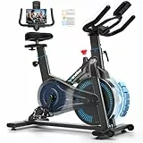 Wenoker Heimtrainer Fahrrad mit App & LCD-Display, Ergometer Hometrainer mit Magnetwiderstand und Bequeme Sitz, Tablet-Halter, Leises Spinning Exercise Bike Indoor, Fitnessbikes für Zuhause,Bis 160KG