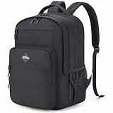 Tzowla Schulrucksack für Teenager, Mädchen und Jungen, 15,6 Zoll Laptop Büchertasche für Teenager im Alter von 14 bis 18 Jahren, Studentenrucksäcke für College/Campus, lässiger Tagesrucksack(Schwarz)