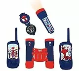 Lexibook, Spidey & Seine super Freunde, Komplettes Abenteurer-Set, für Kinder, 120m Walkie-Talkies, Fernglas, Taschenlampe, Kompass, Rot/Blau, RPTW11SP